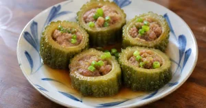 Taiwanese Stuffed Bitter Melon with Pork